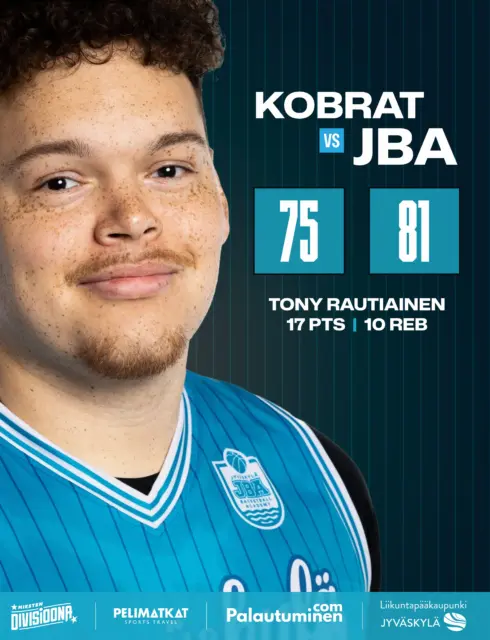 Pinnat matkaan Lapualta, tehokkaimmat tänään:
🏀 Tony Rautiainen 17 pts | 10 reb
🏀 Leon Öunap 13 pts | 8 reb | 6 ast
🏀 Viljami Valtonen 11 pts
🏀 Marius Vasarainen 11 pts | 5 reb
🏀 Santeri Manninen 10 pts | 7 ast
🏠 Seuraava kotimatsi:
⏰ Pe 30.10. klo 18.30
⚔️ JBA vs LrNMKY
📍 Jyväskylän Monitoimitalo
🎟️ Liput: jba.fi
#jbafi #jbaway #jyväskylä #liikuntapääkaupunki #divarikoris