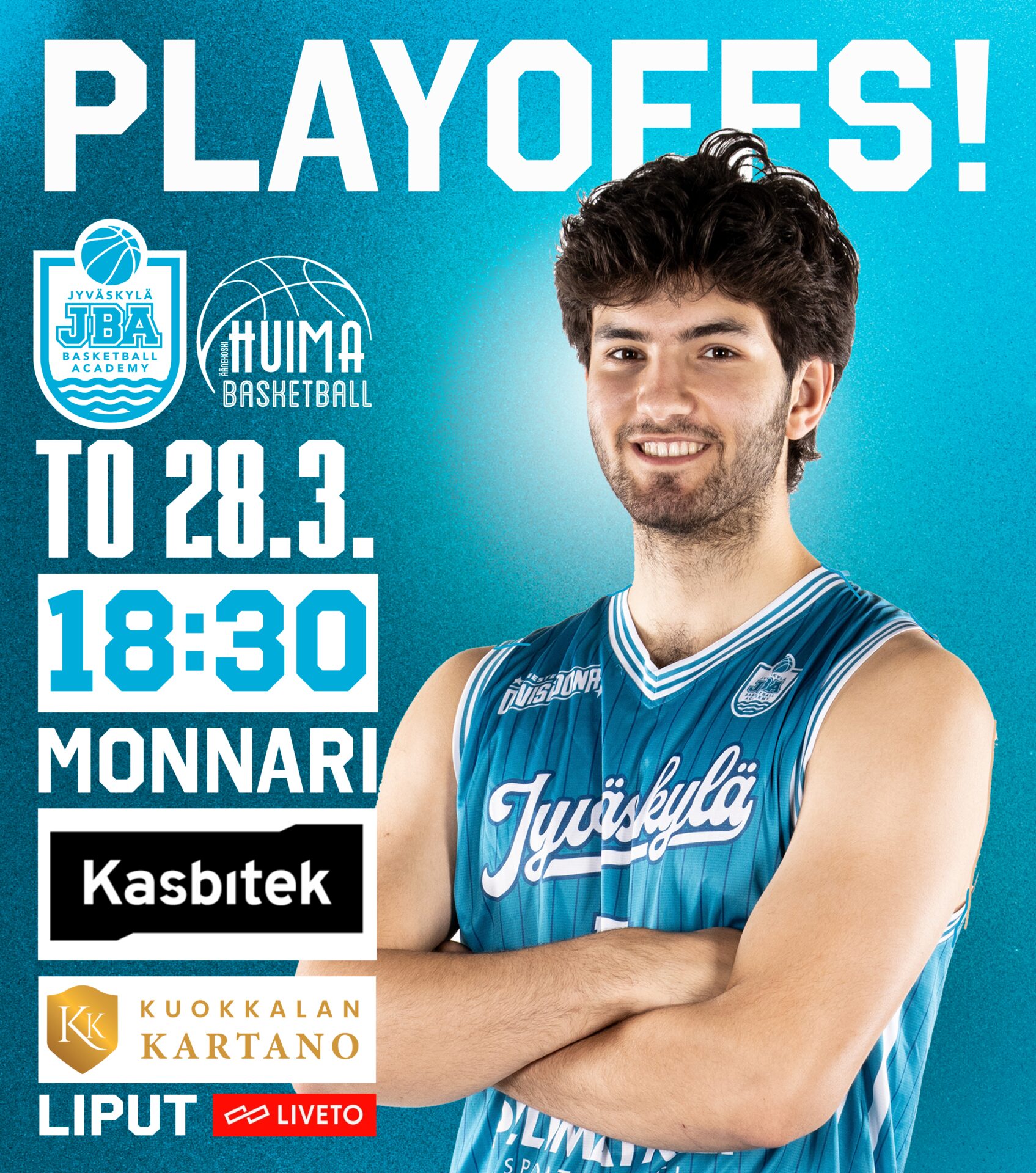 Playoffs: JBA vs Huima Basketball to 28.3. klo 18.30 Monnarissa