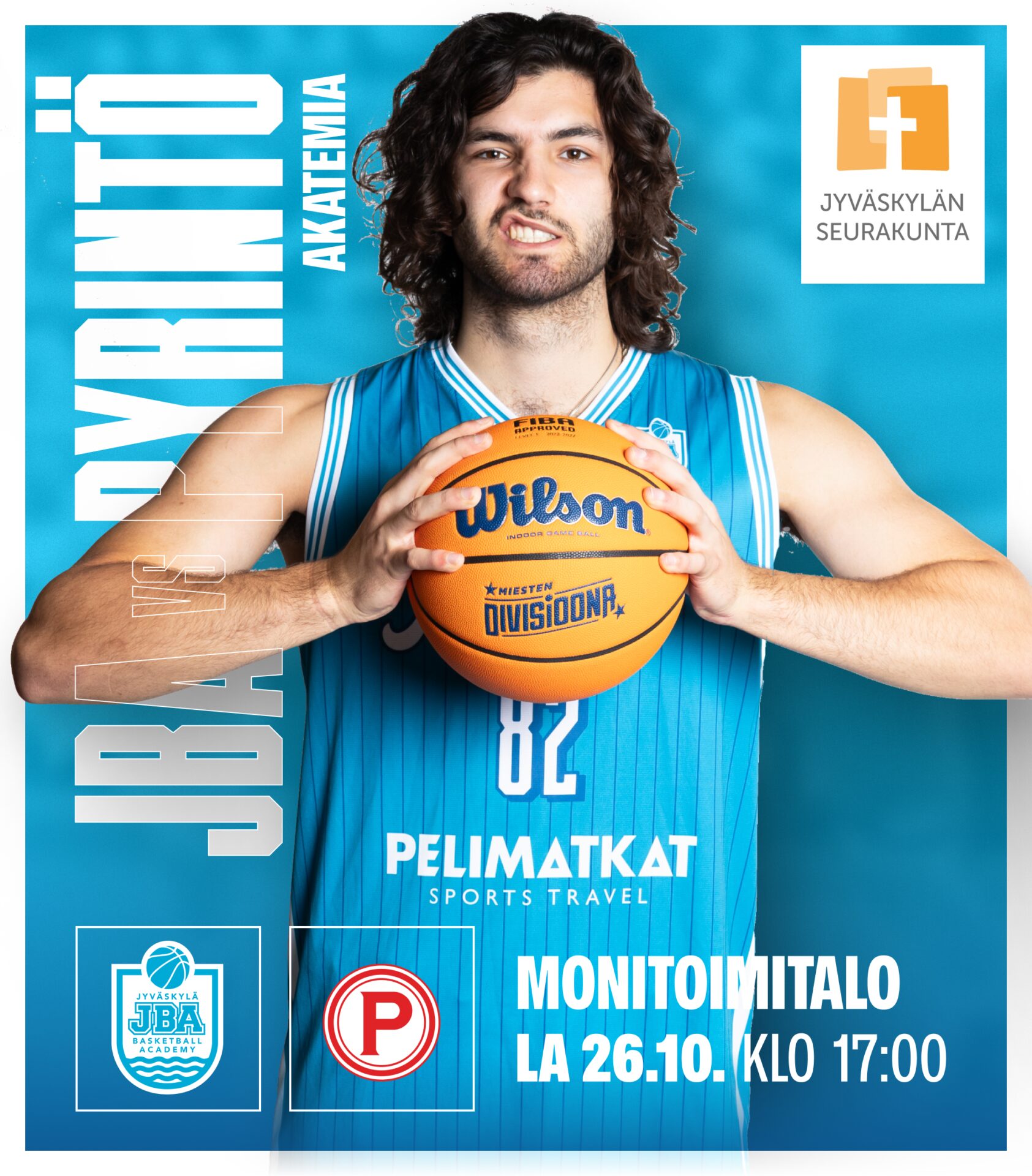 JBA vs Pyrintö Akatemia la 26.10. klo 17.00 Monitoimitalolla